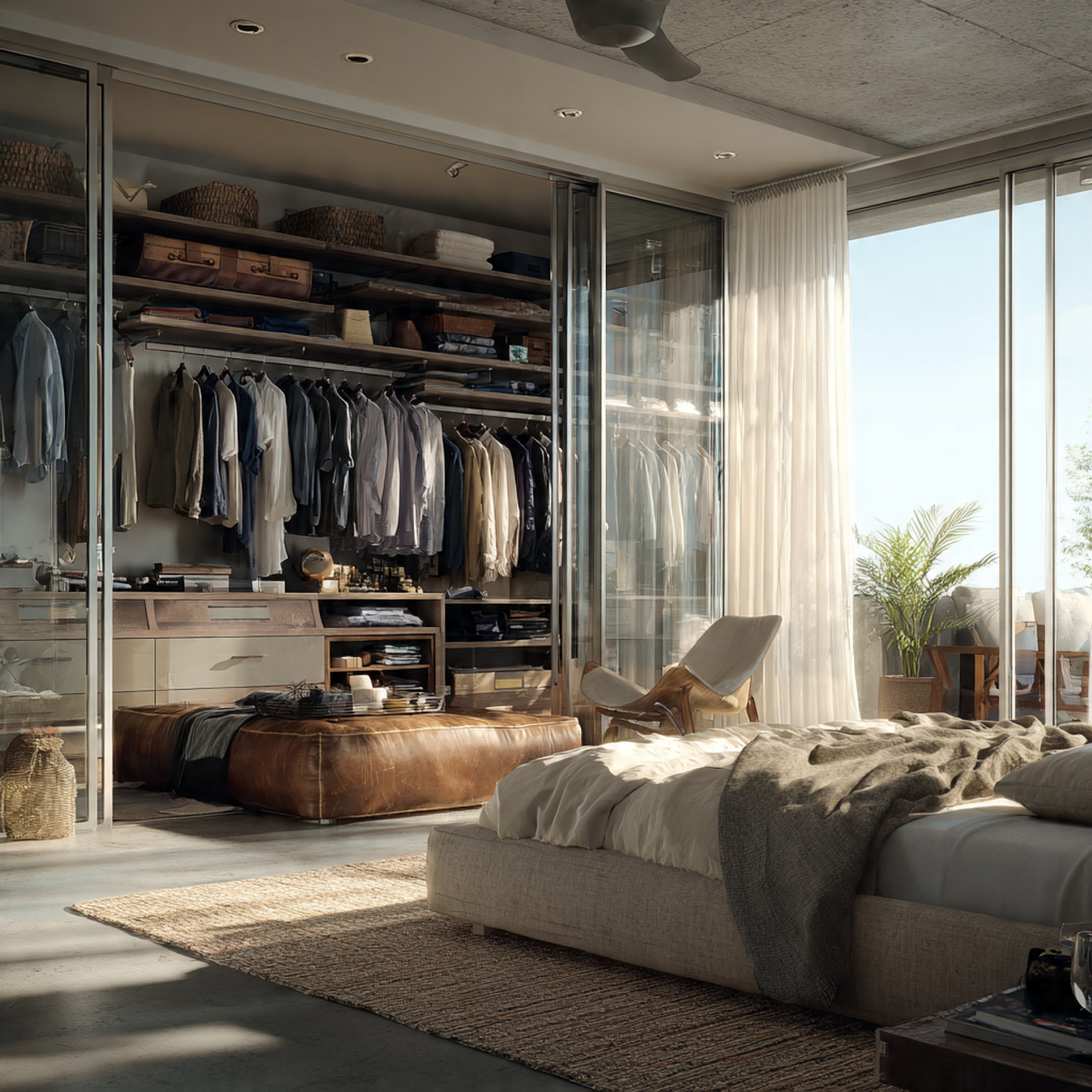 25 Home Decor Ideas Bedroom for Modern, Cozy & Luxury Interiors 24 ultra realistic image of an open concept bedroom