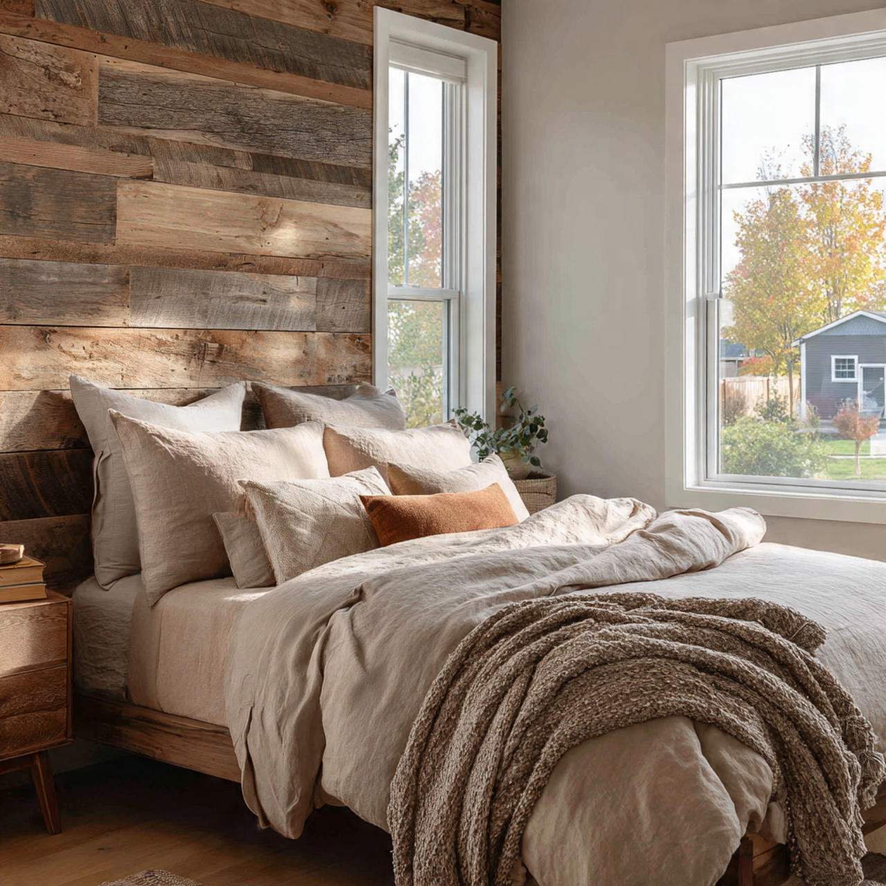 25 Farmhouse Bedroom Decor Ideas for a Cozy, Timeless & Beautiful Retreat 1 ultra realistic interior photo of farmhouse bedroom decor