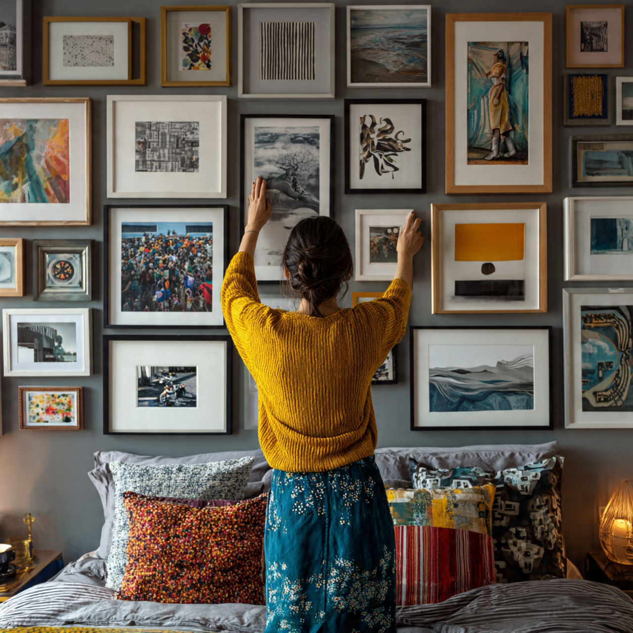 ultra realistic interior photograph of apartment bedroom decor 2