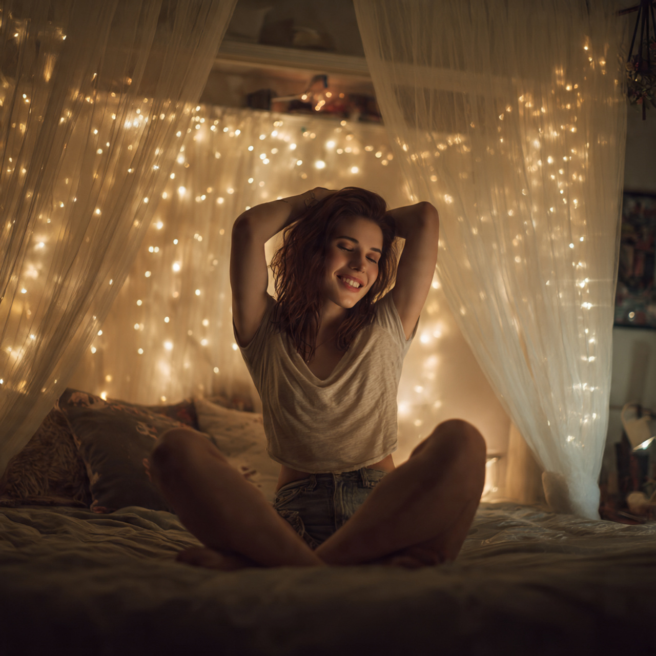 ultra realistic interior photograph of apartment bedroom decor 6