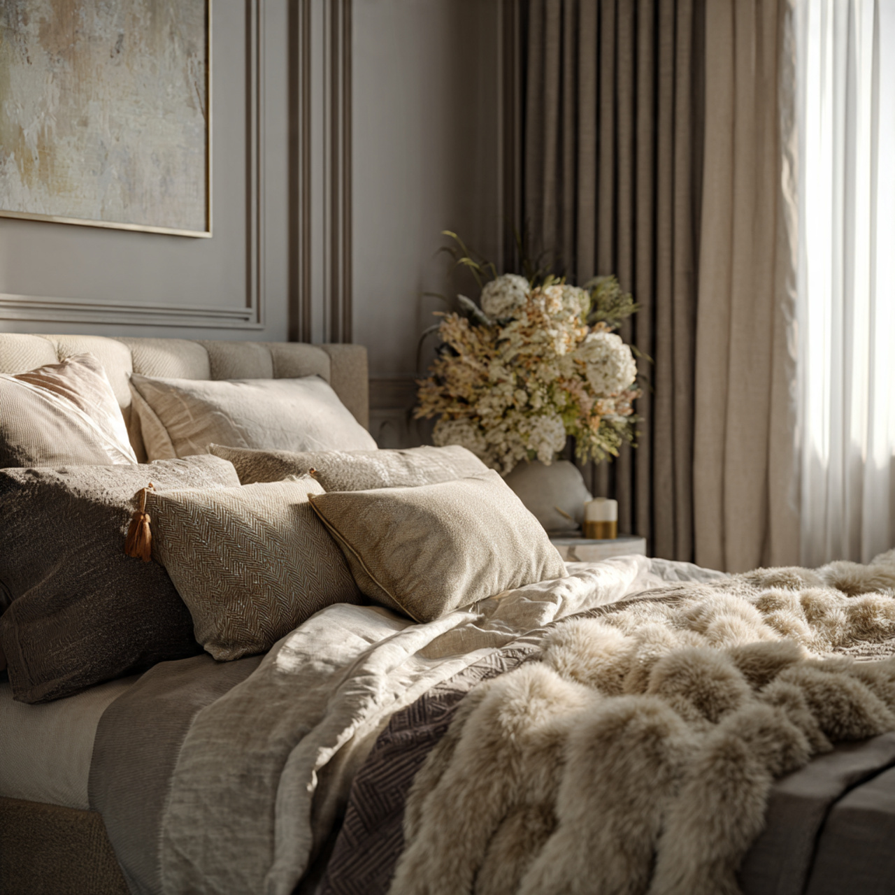 25 Chic Bedroom Decor Ideas for a Modern, Elegant & Cozy Space 8 ultra realistic interior shot of chic bedroom decor 1
