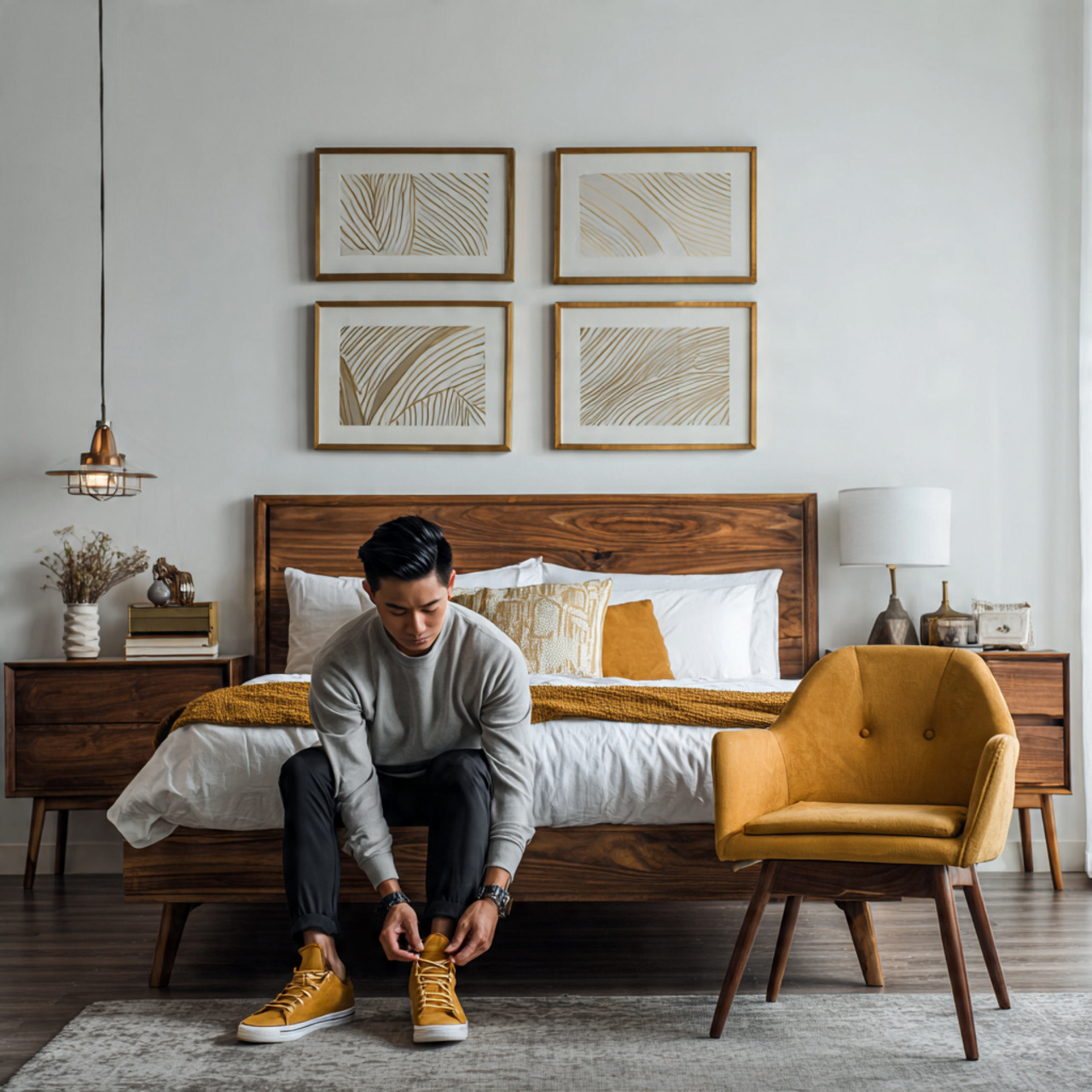 ultra realistic interior shot of home decor bedroom 1