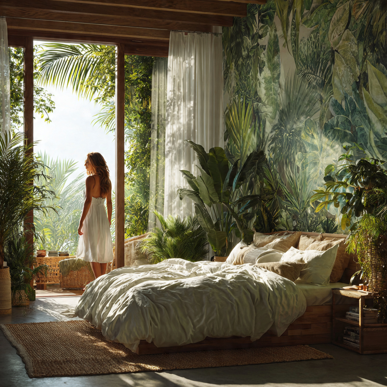ultra realistic interior shot of home decor bedroom 2
