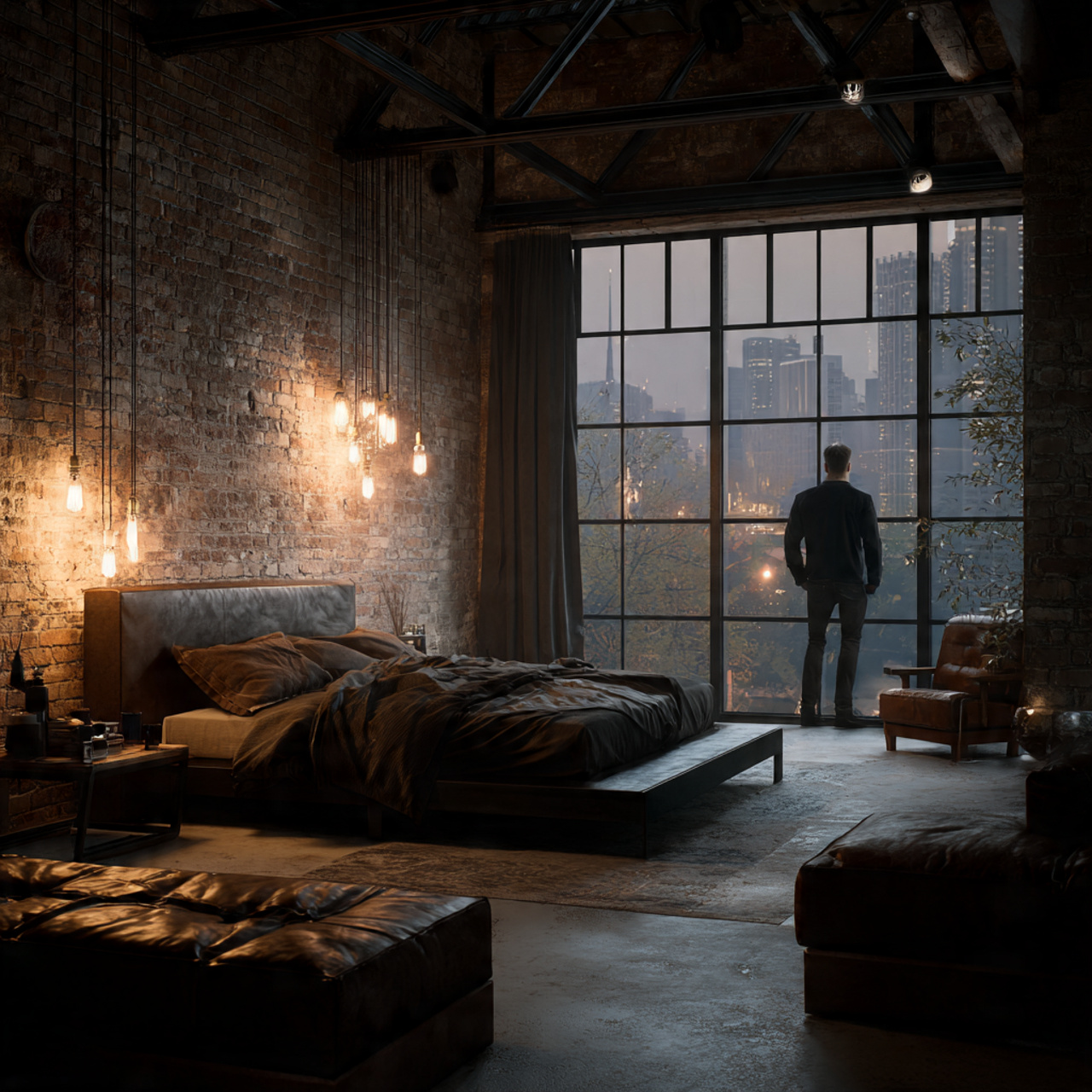 ultra realistic interior shot of home decor bedroom