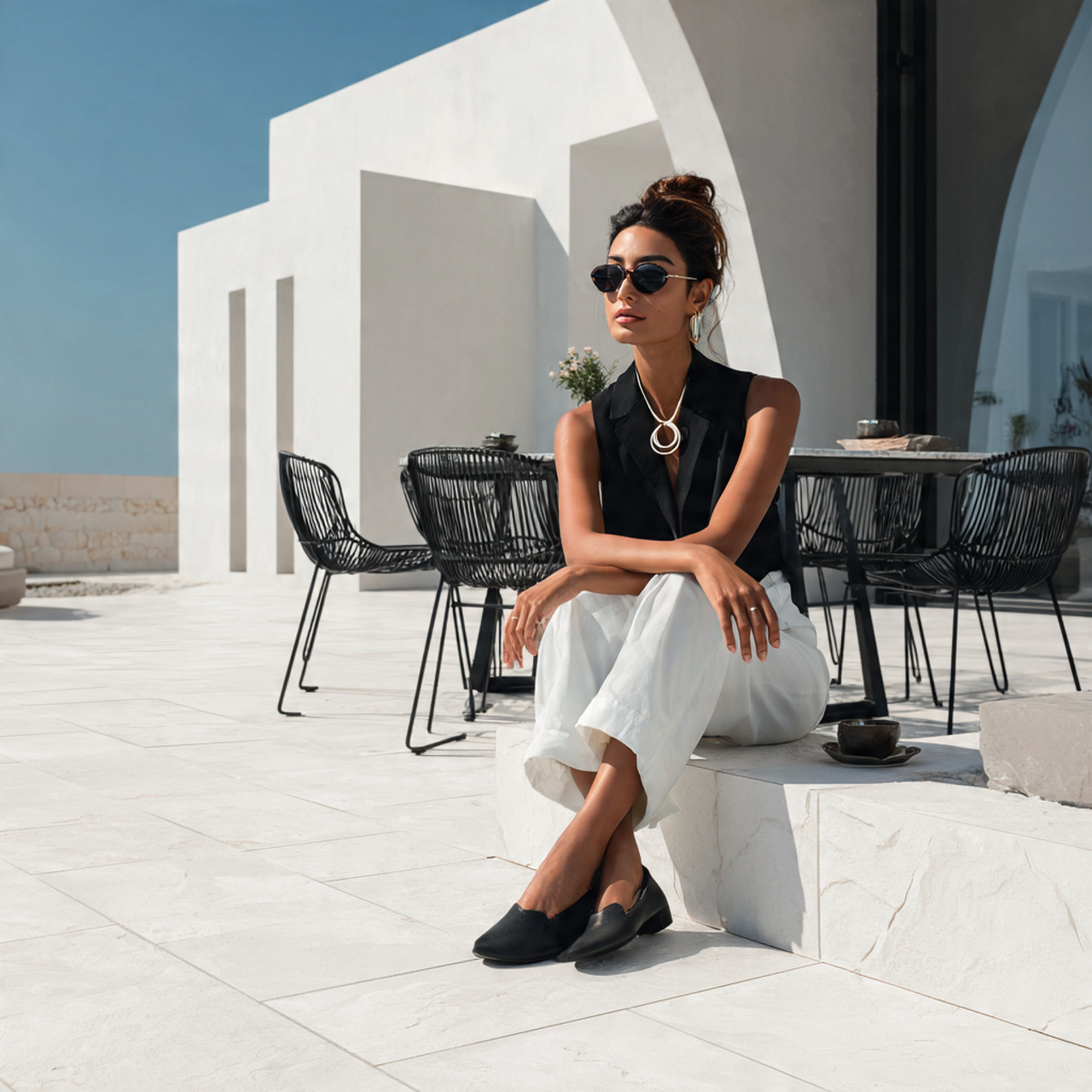 ultra realistic outdoor patio ideas displaying a high contrast