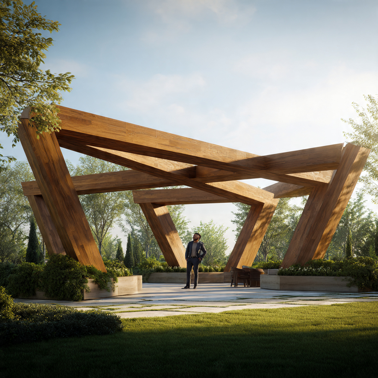 ultra realistic photo of pergola ideas featuring a 2