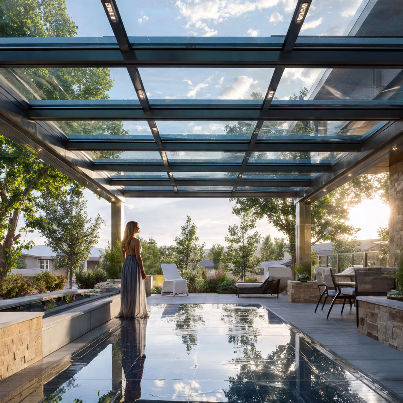 ultra realistic photo of pergola ideas featuring a 7