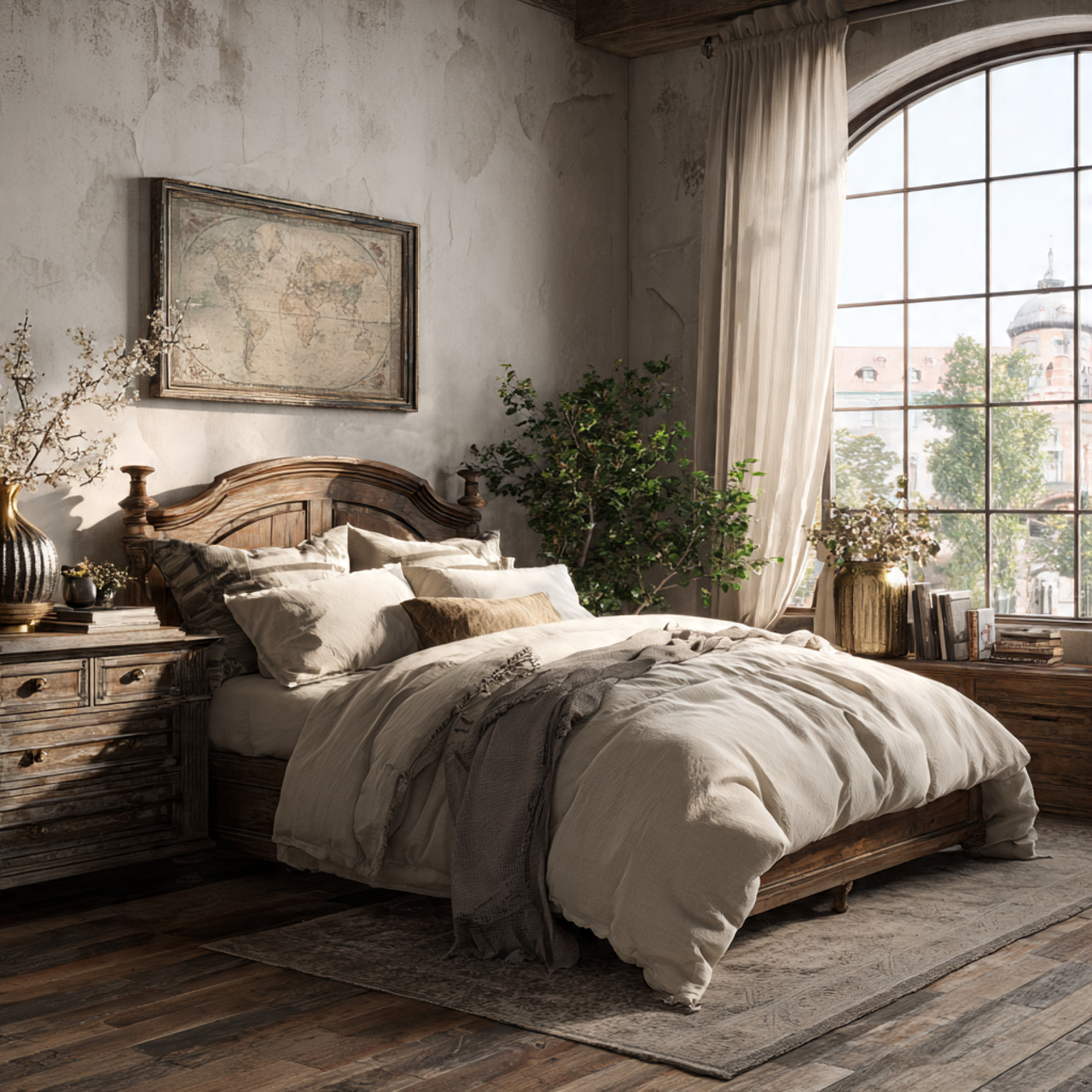 vintage bedroom decor