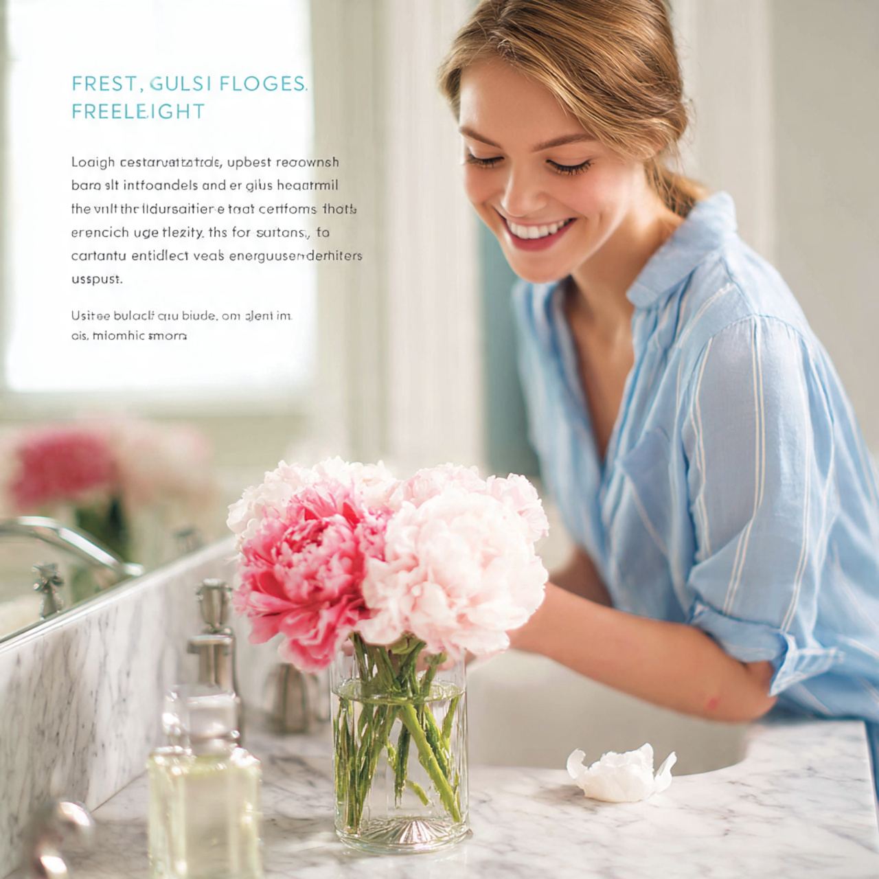 25 Bathroom Counter Decor Ideas That Elevate Style & Function Instantly 11 a bright airy bathroom vanity featuring fresh flor