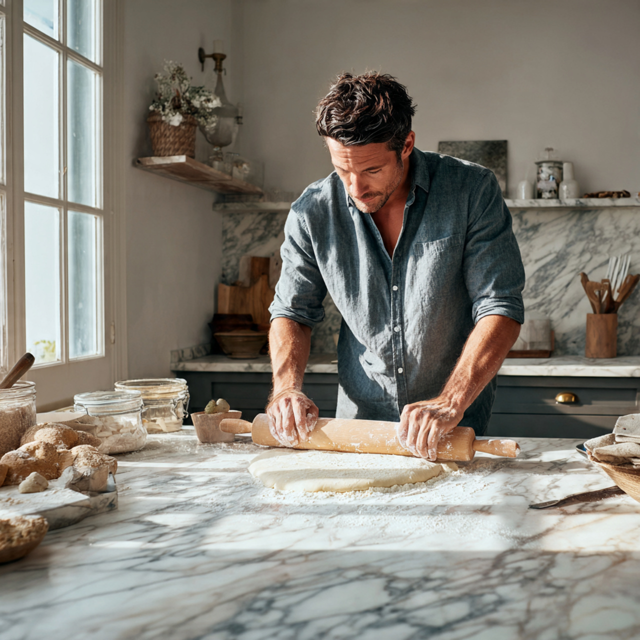 25 Simple Kitchen Decor Ideas to Create a Chic and Inviting Vibe 13 a bright kitchen countertop styled with simple kit