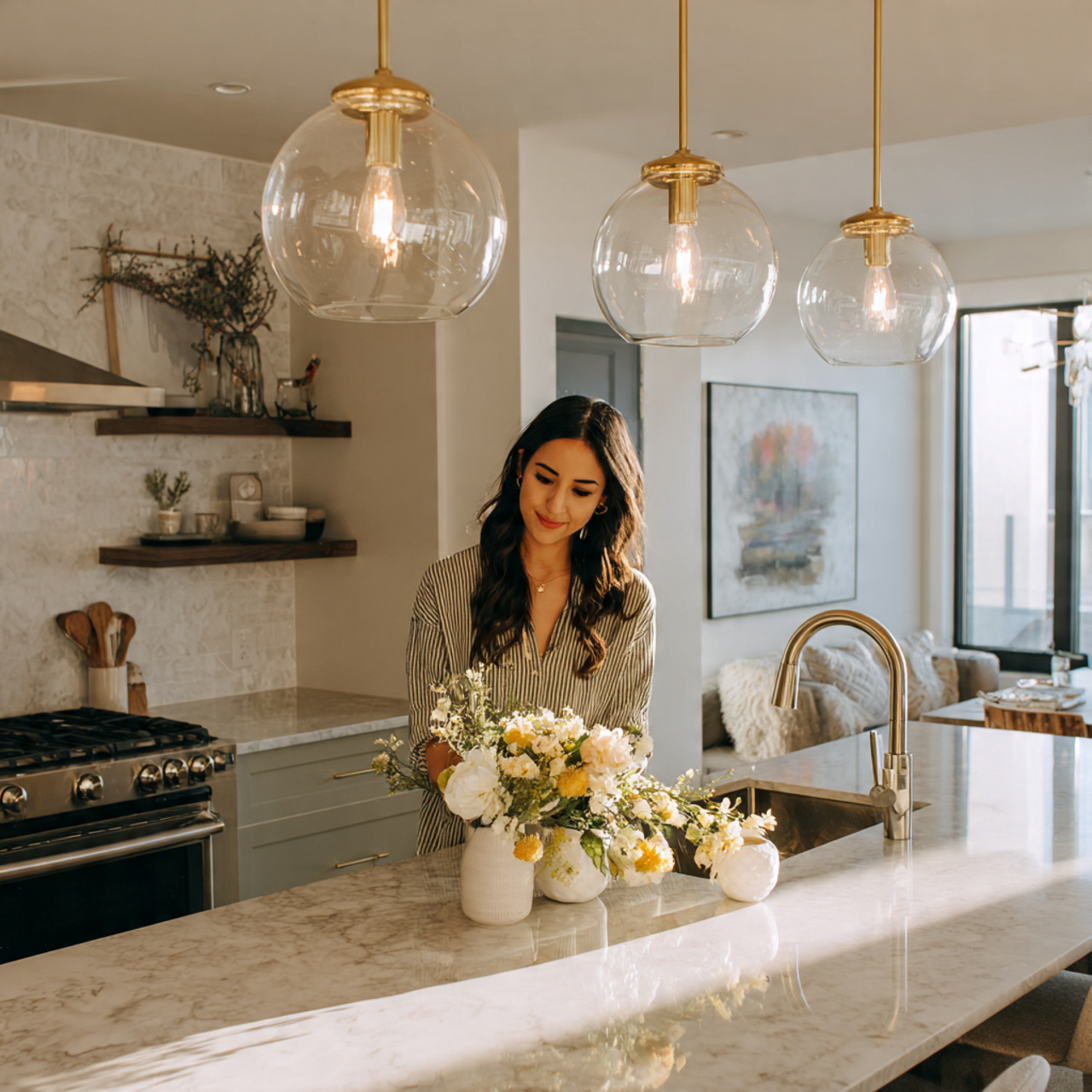 25 Simple Kitchen Decor Ideas to Create a Chic and Inviting Vibe 21 a bright kitchen island showcasing simple kitchen