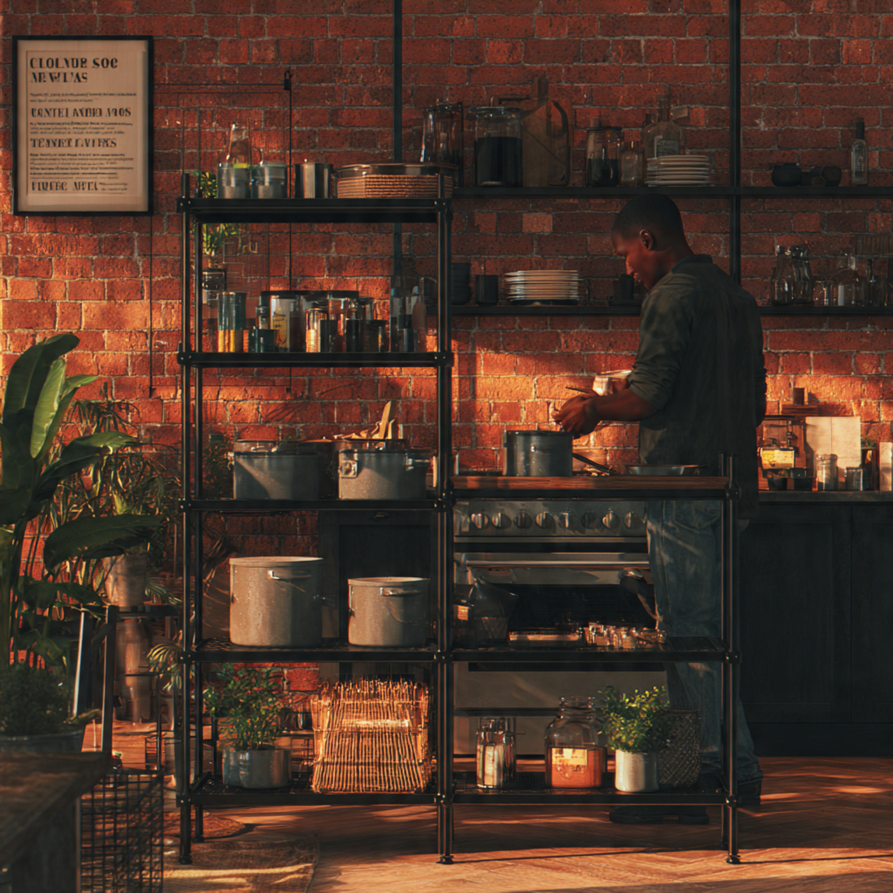 a contemporary urban loft kitchen featuring expose 1