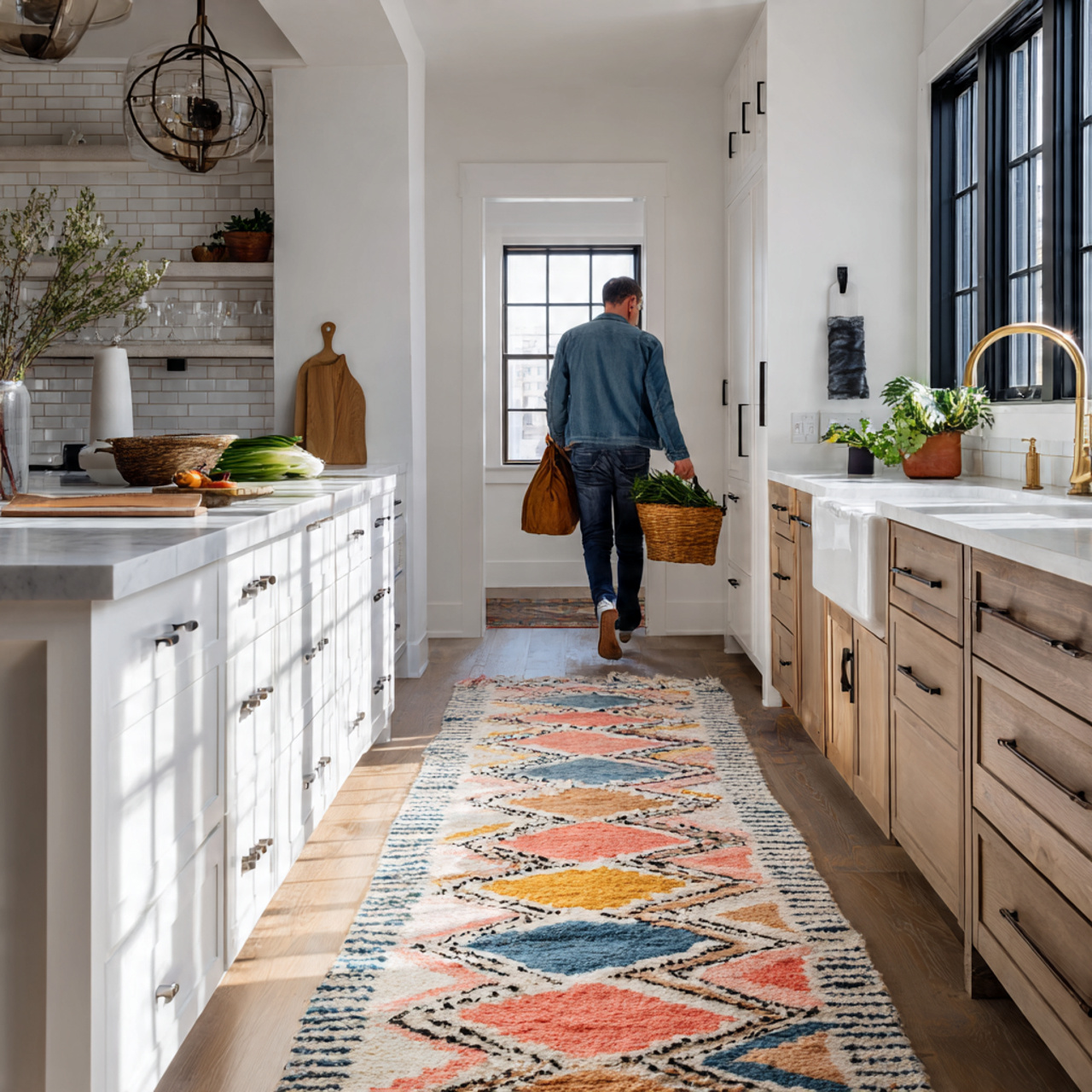 25 Simple Kitchen Decor Ideas to Create a Chic and Inviting Vibe 17 a long kitchen space showcasing simple kitchen dec