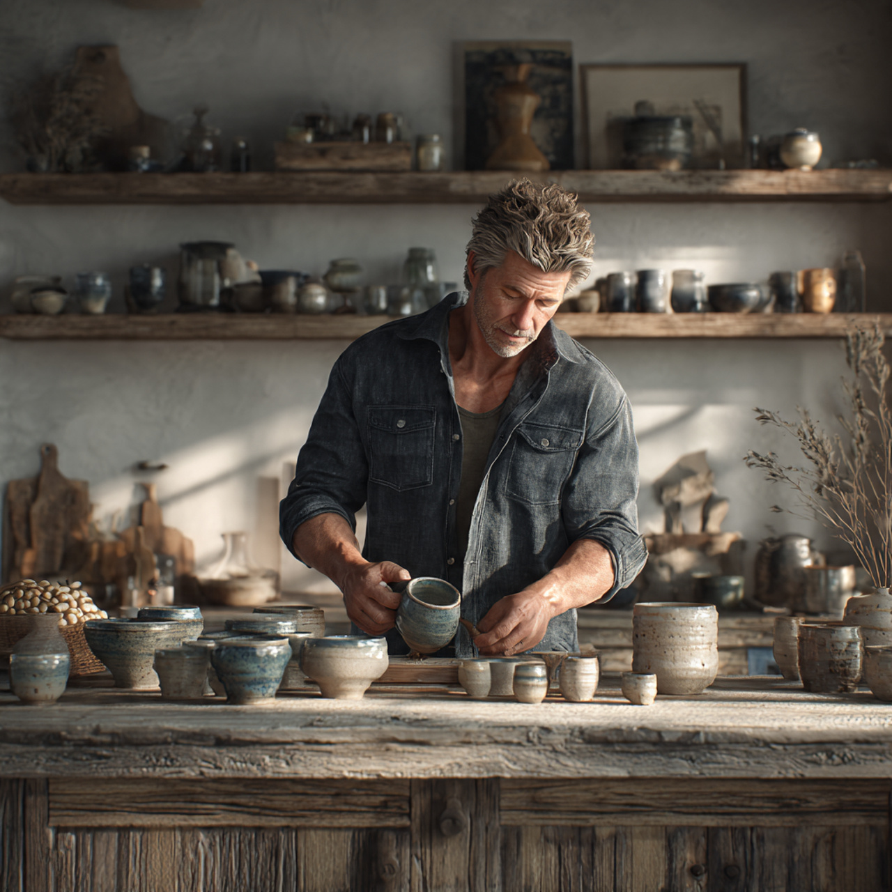 25 Transform Your Space with Stunning Kitchen Island Decor Ideas 17 a rustic modern kitchen island displaying hand thr