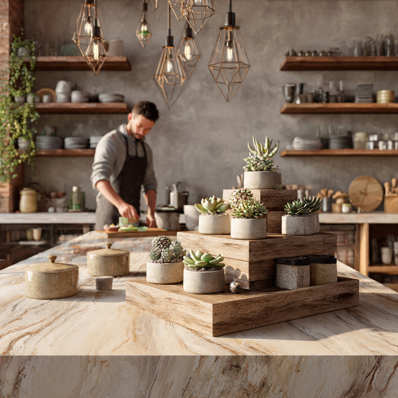 25 Transform Your Space with Stunning Kitchen Island Decor Ideas 3 a stylish kitchen with a marble island showcasing