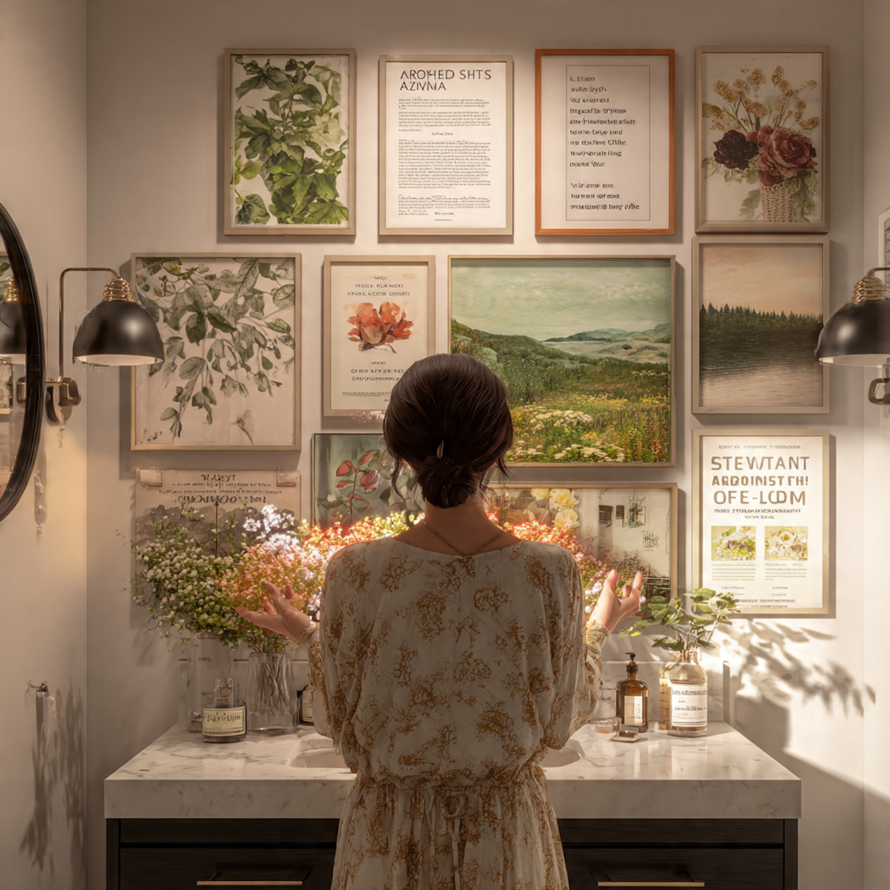 apartment bathroom featuring a framed vintage art