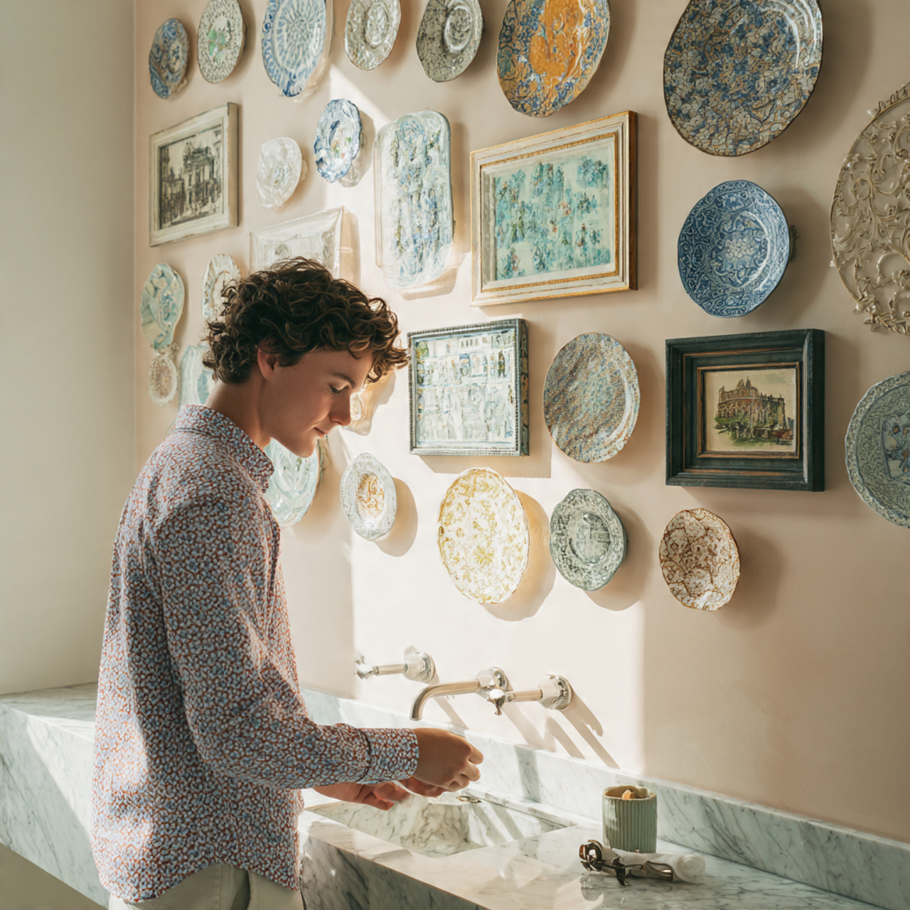 artistic bathroom interior showcasing bathroom wal