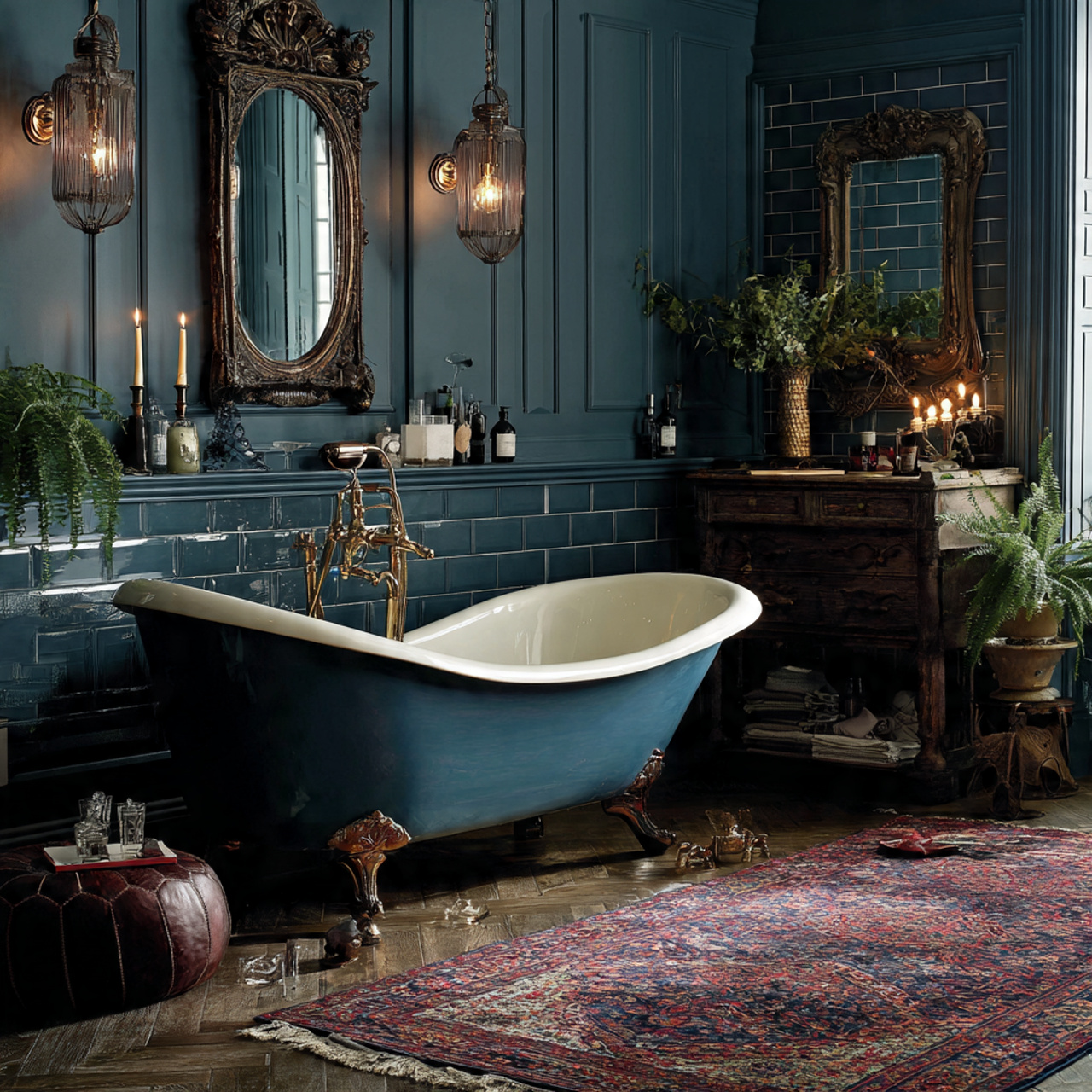 bathroom decor inspiration ideas featuring a vinta