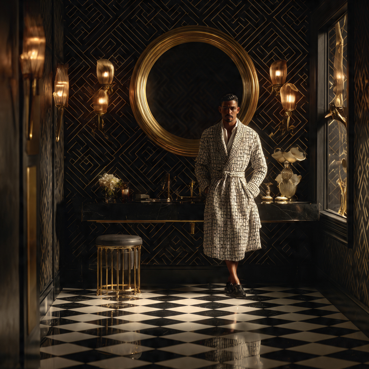 bathroom ideas decor inspired by art deco geometri