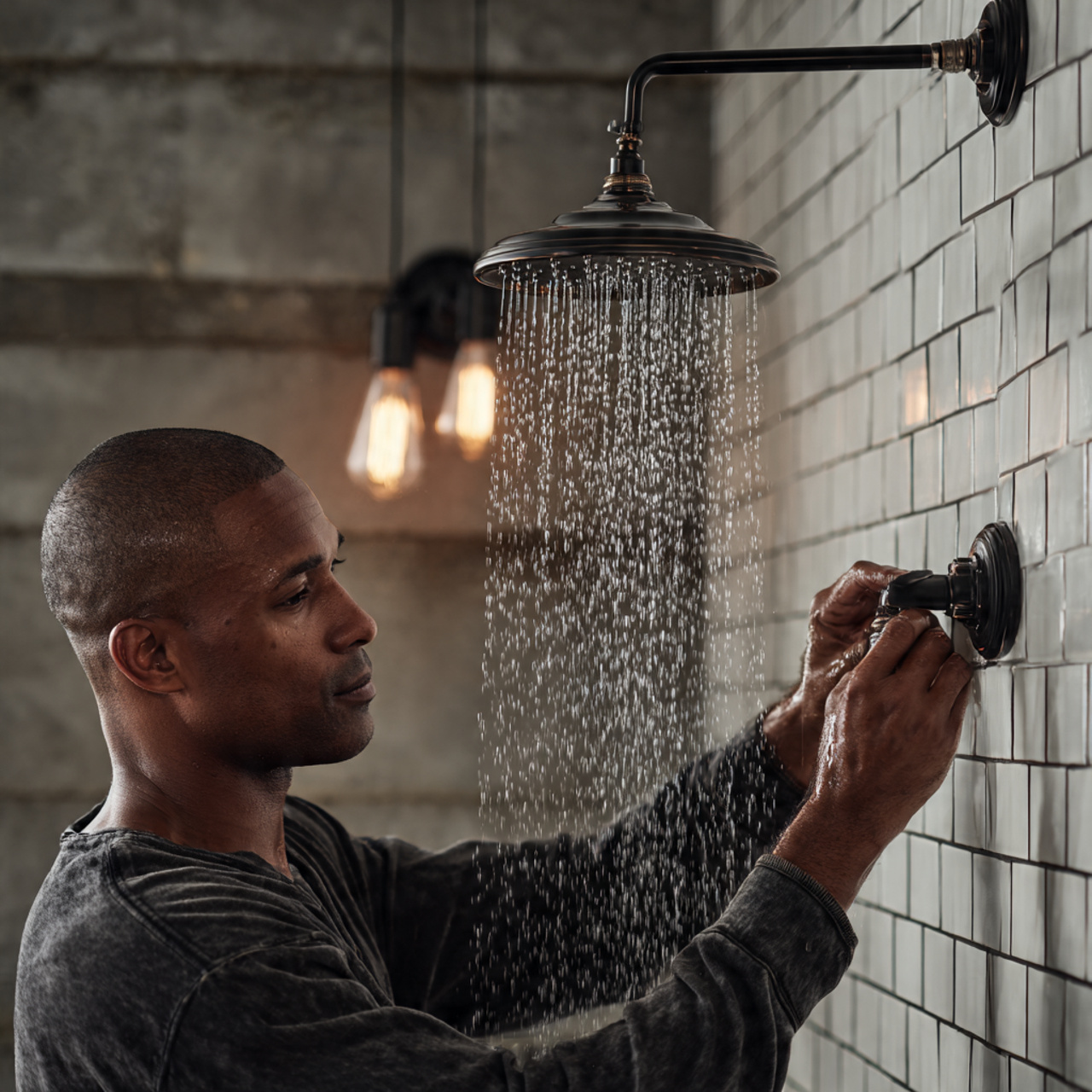 bathroom ideas decor showcasing industrial matte b
