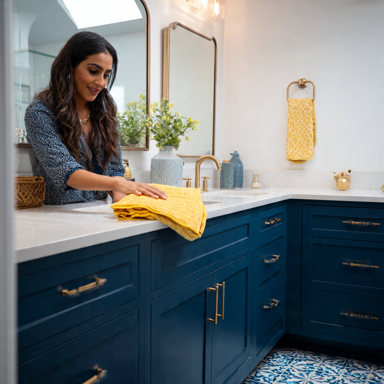 bathroom ideas decor with pop of color vanity stat