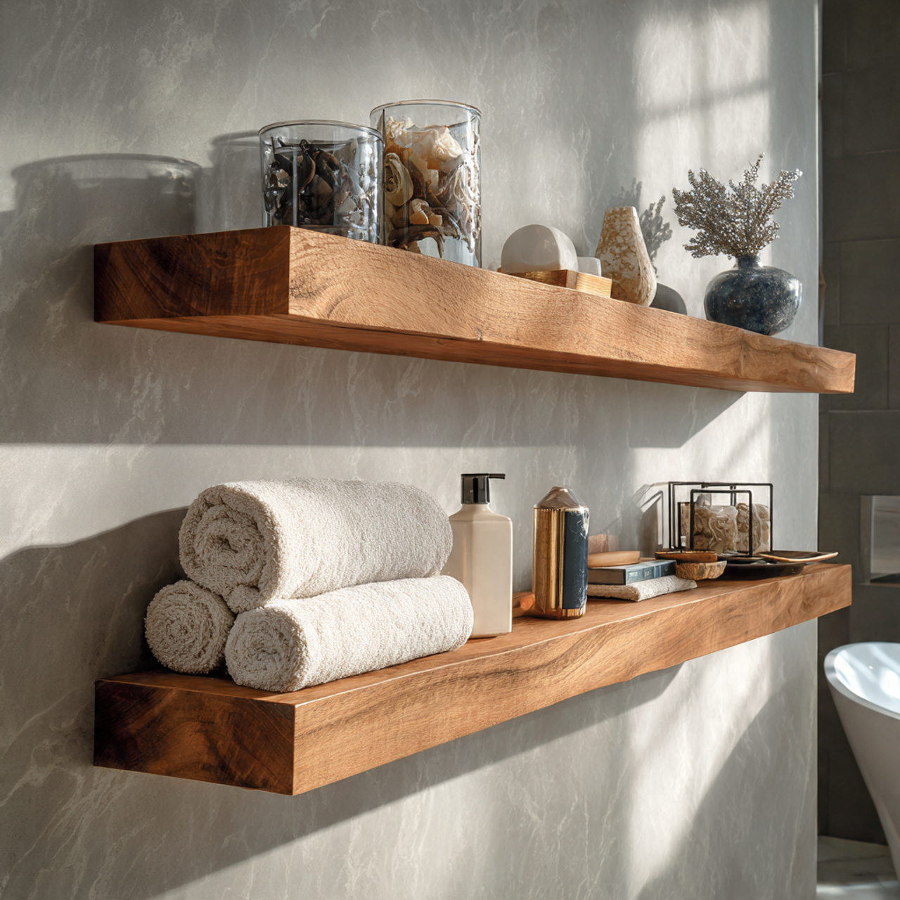 bright contemporary bathroom featuring bathroom wa