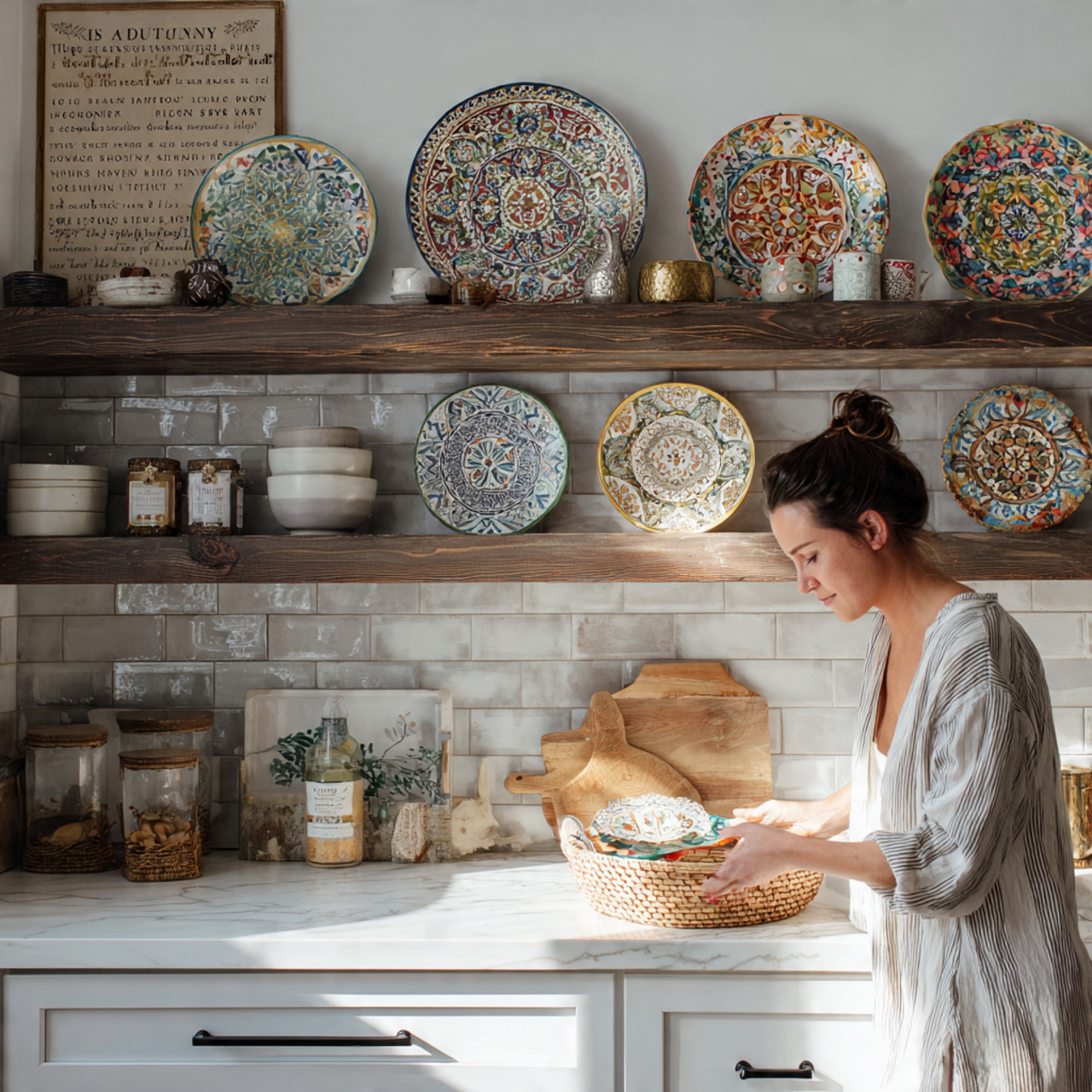 bright modern kitchen featuring kitchen counter de