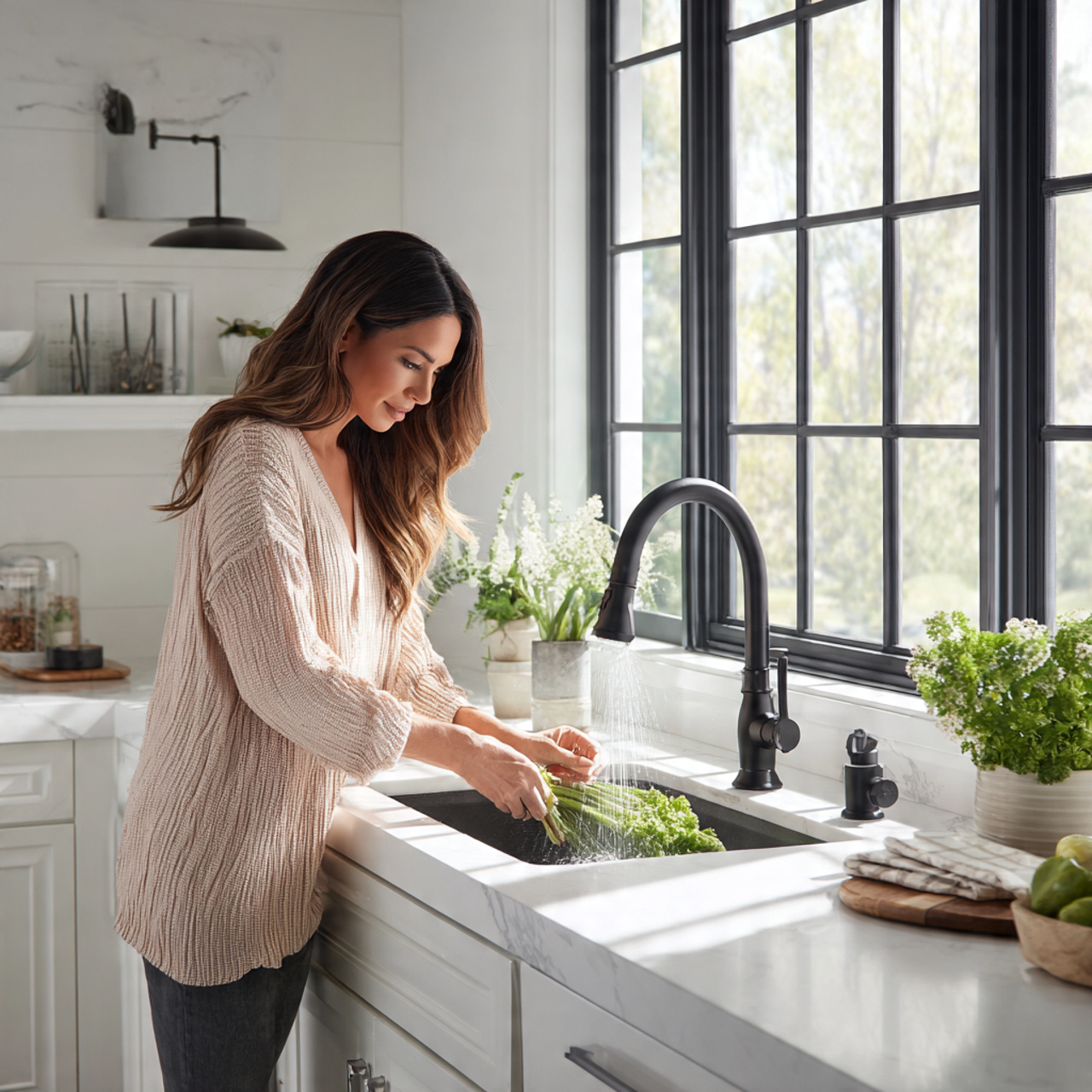 bright white kitchen decor ideas featuring matte b