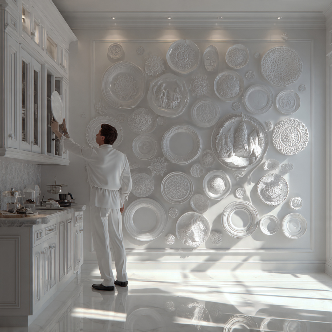 bright white kitchen decor ideas scene with a deco