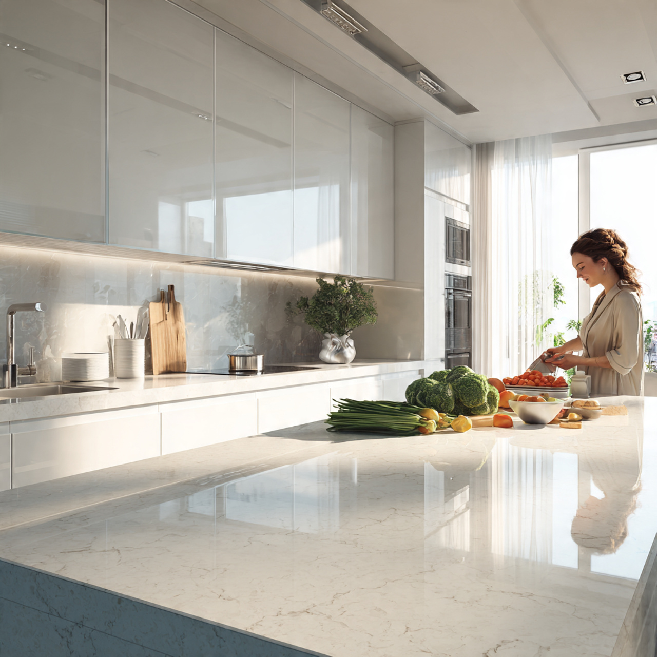 bright white kitchen decor ideas scene with polish