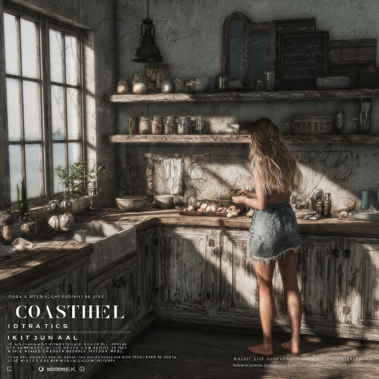 25 Transform Your Home with Stunning Kitchen Window Decor Ideas 13 coastal inspired kitchen with driftwood window led