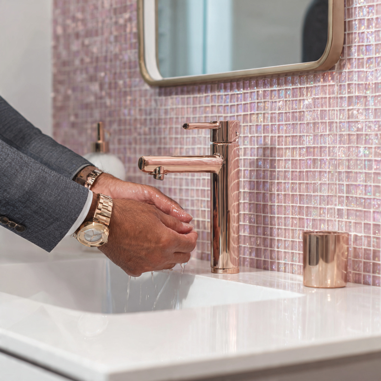 25 Trendy Pink Bathroom Decor Ideas for a Bold Transformation 12 contemporary bathroom featuring a monochrome pink