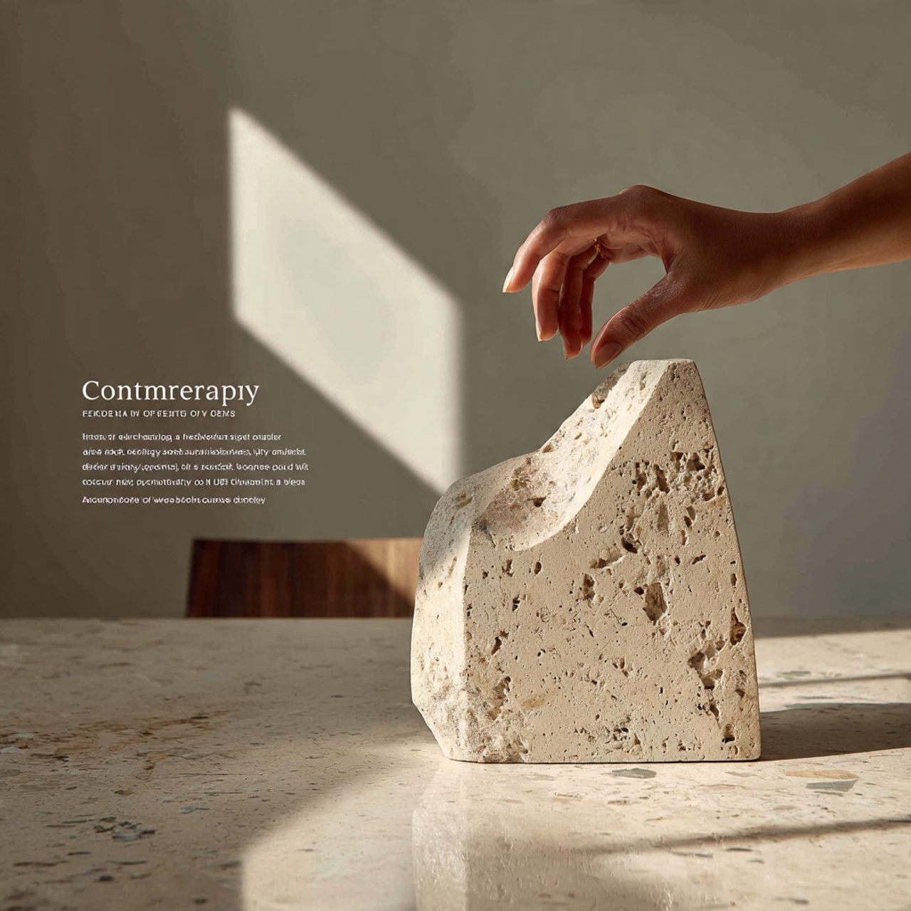 contemporary kitchen counter featuring a small abs