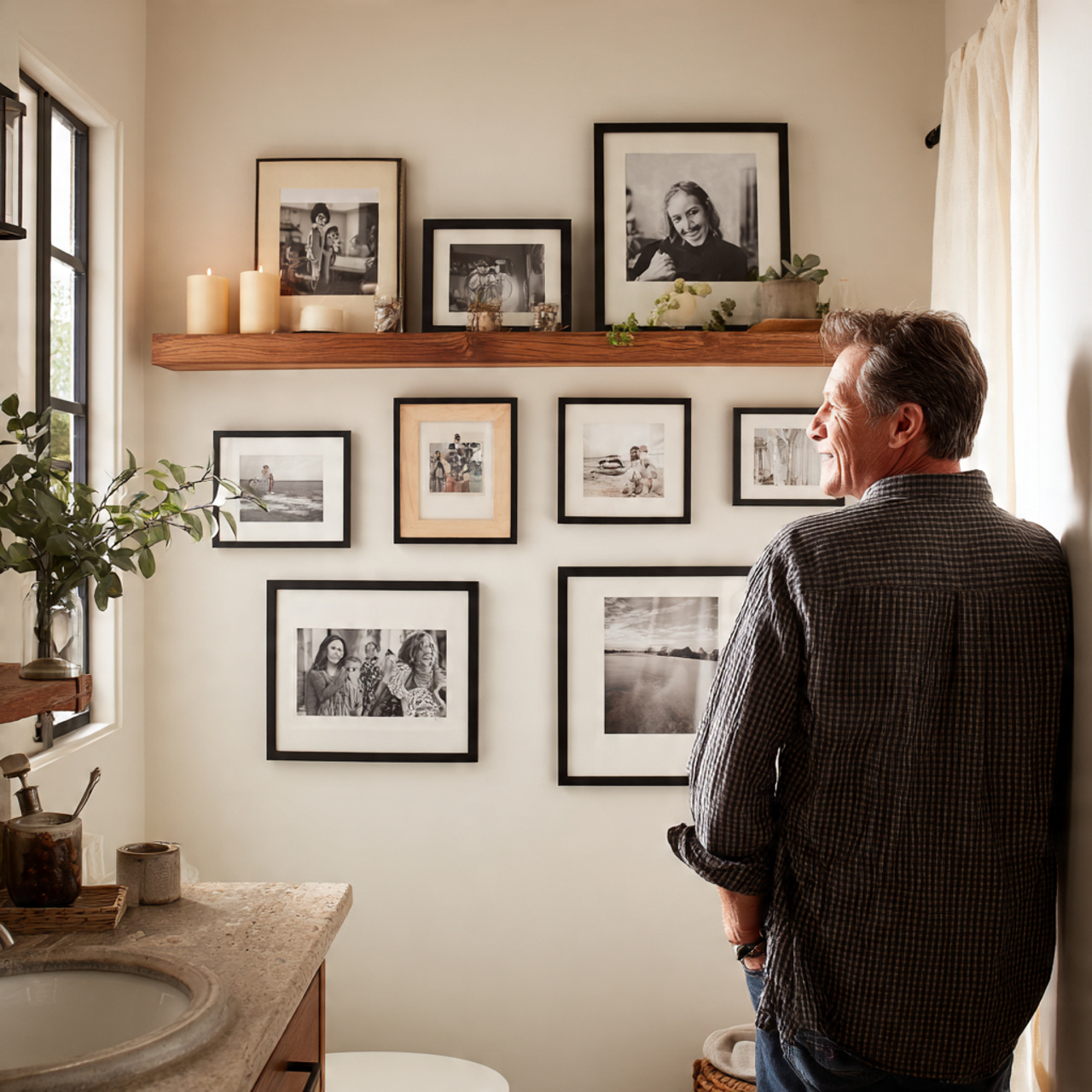 cozy bathroom featuring bathroom wall decor ideas