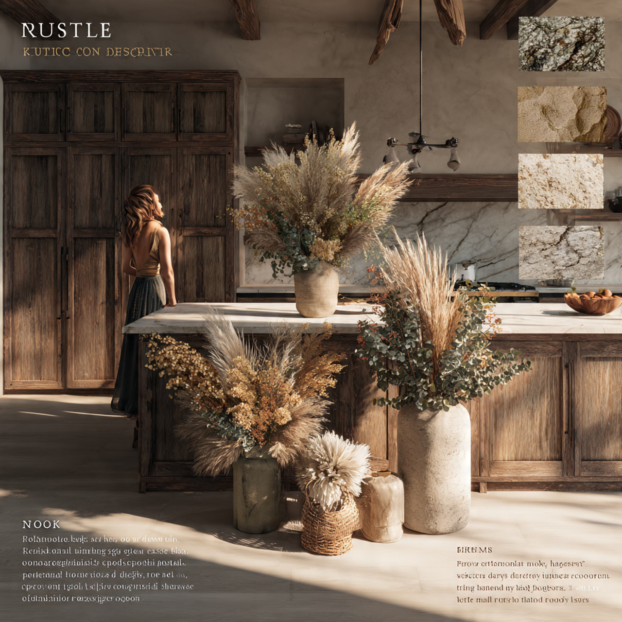 cozy rustic modern kitchen displaying kitchen coun 1