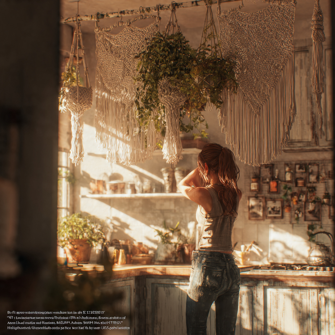 25 Top of Kitchen Cabinet Decor Ideas That Instantly Elevate Your Space 18 eclectic kitchen with bohemian macrame wall hangin