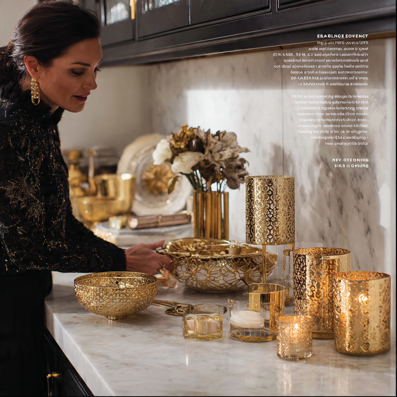 elegant kitchen corner adorned with art deco inspi