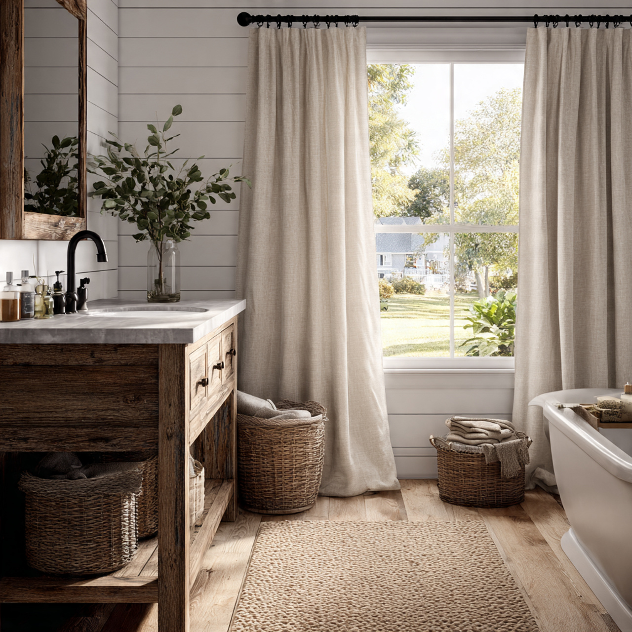 25 Farmhouse Bathroom Decor Ideas to Create a Cozy Rustic Retreat 29 farmhouse bathroom decor