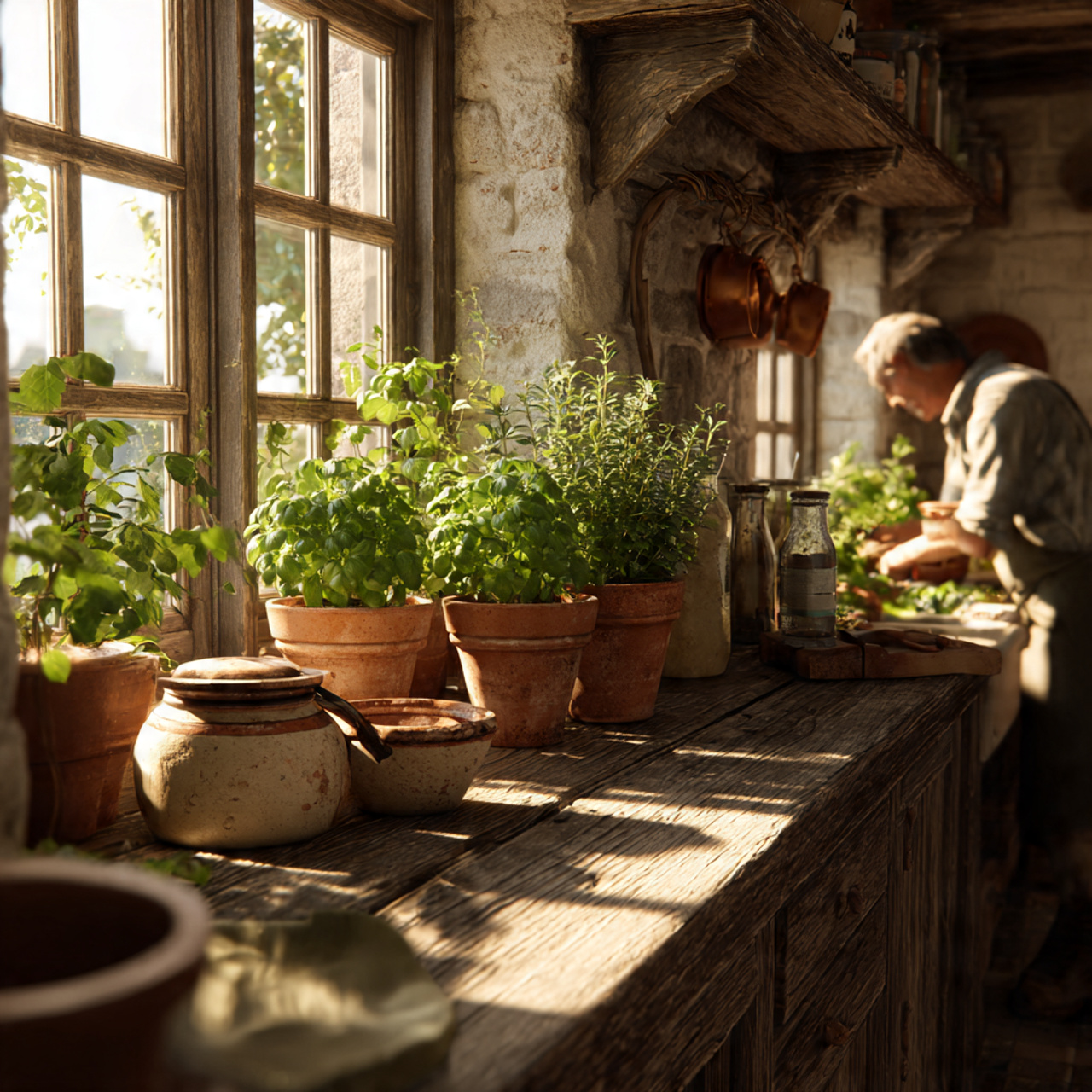 farmhouse kitchen decor ideas featuring a sunny wi