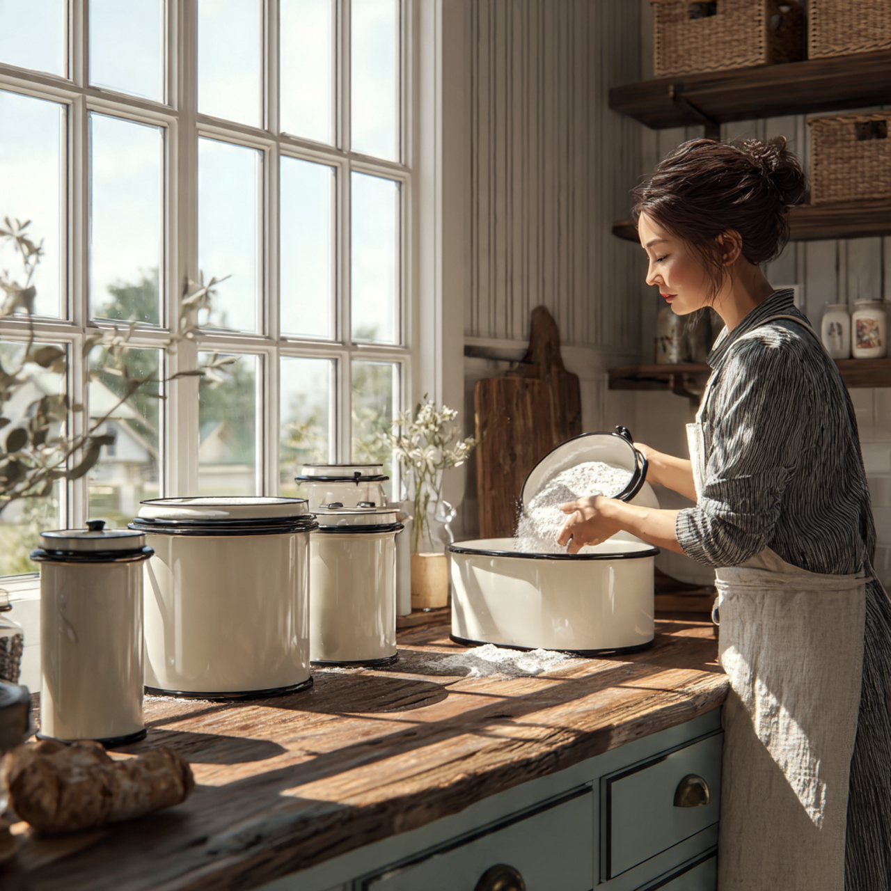 farmhouse kitchen decor ideas showcasing enamelwar