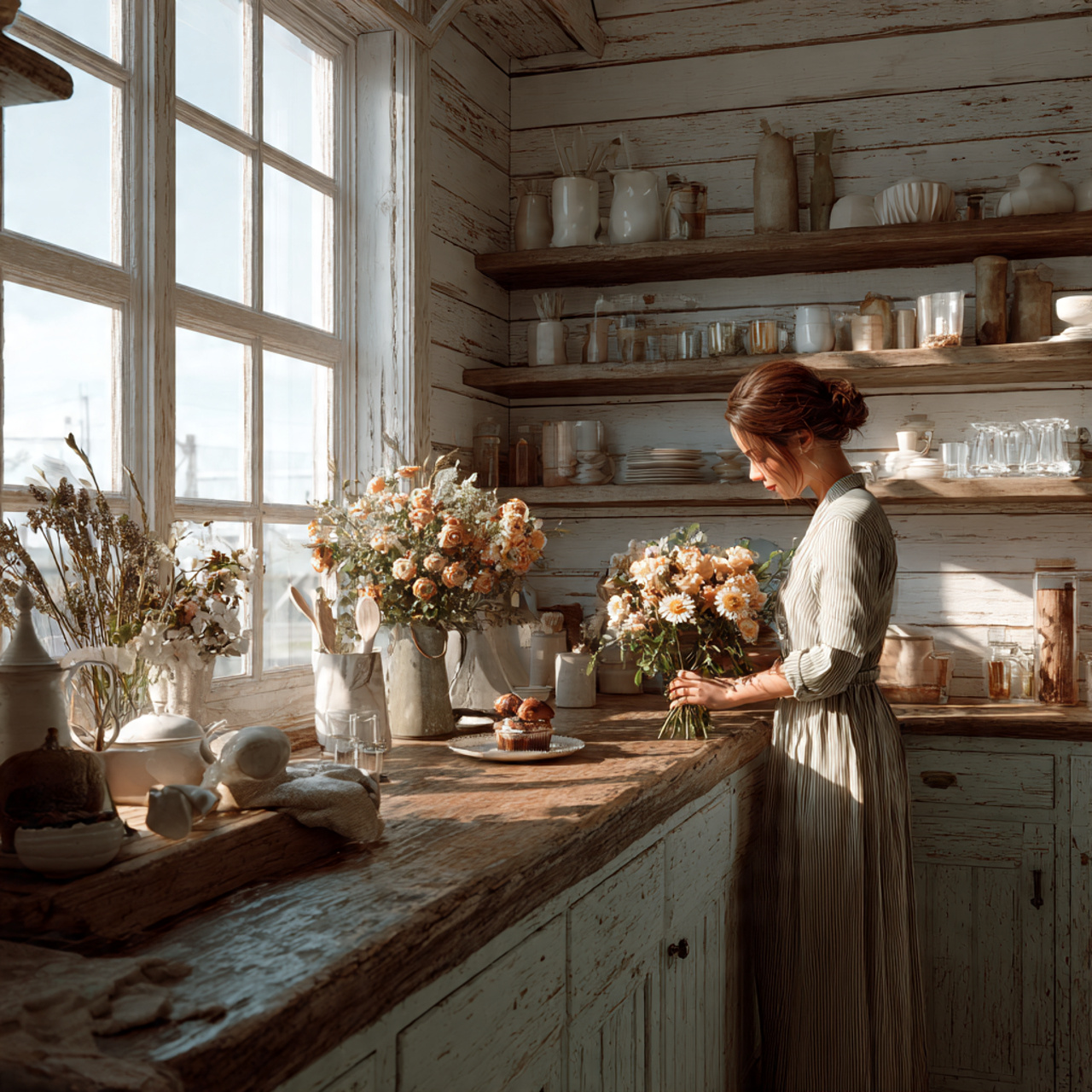 farmhouse kitchen decor ideas with distressed ship