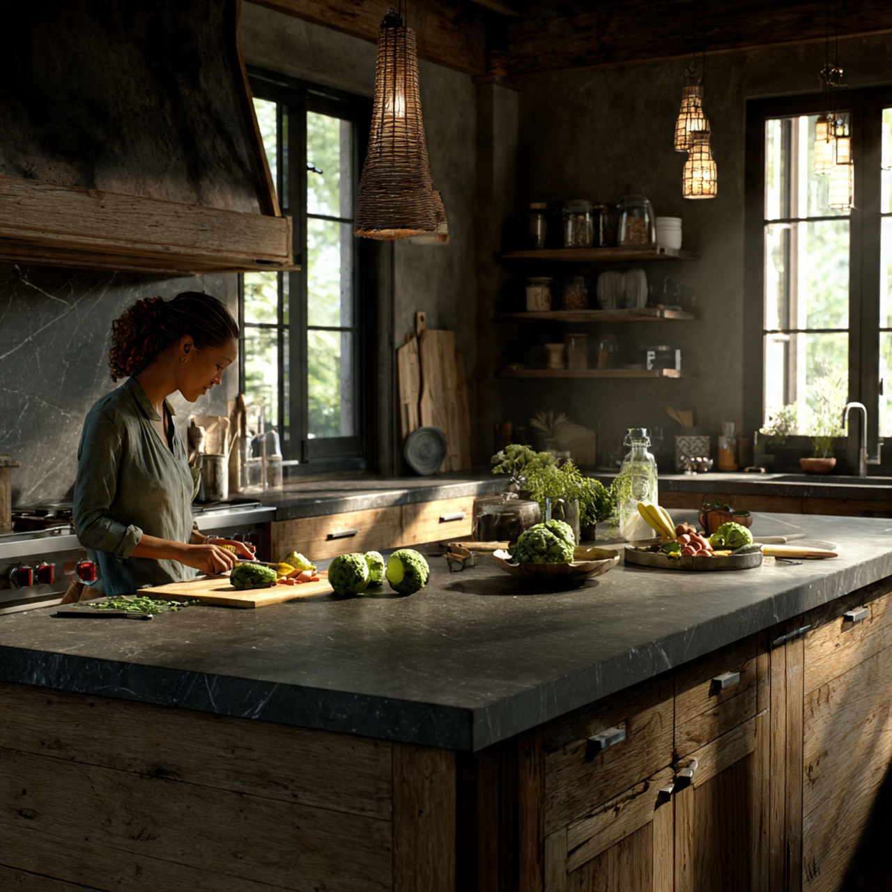 farmhouse kitchen decor ideas with natural stone c