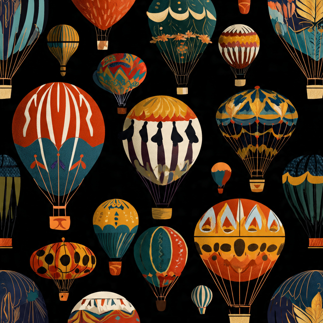 hot air balloon motifs