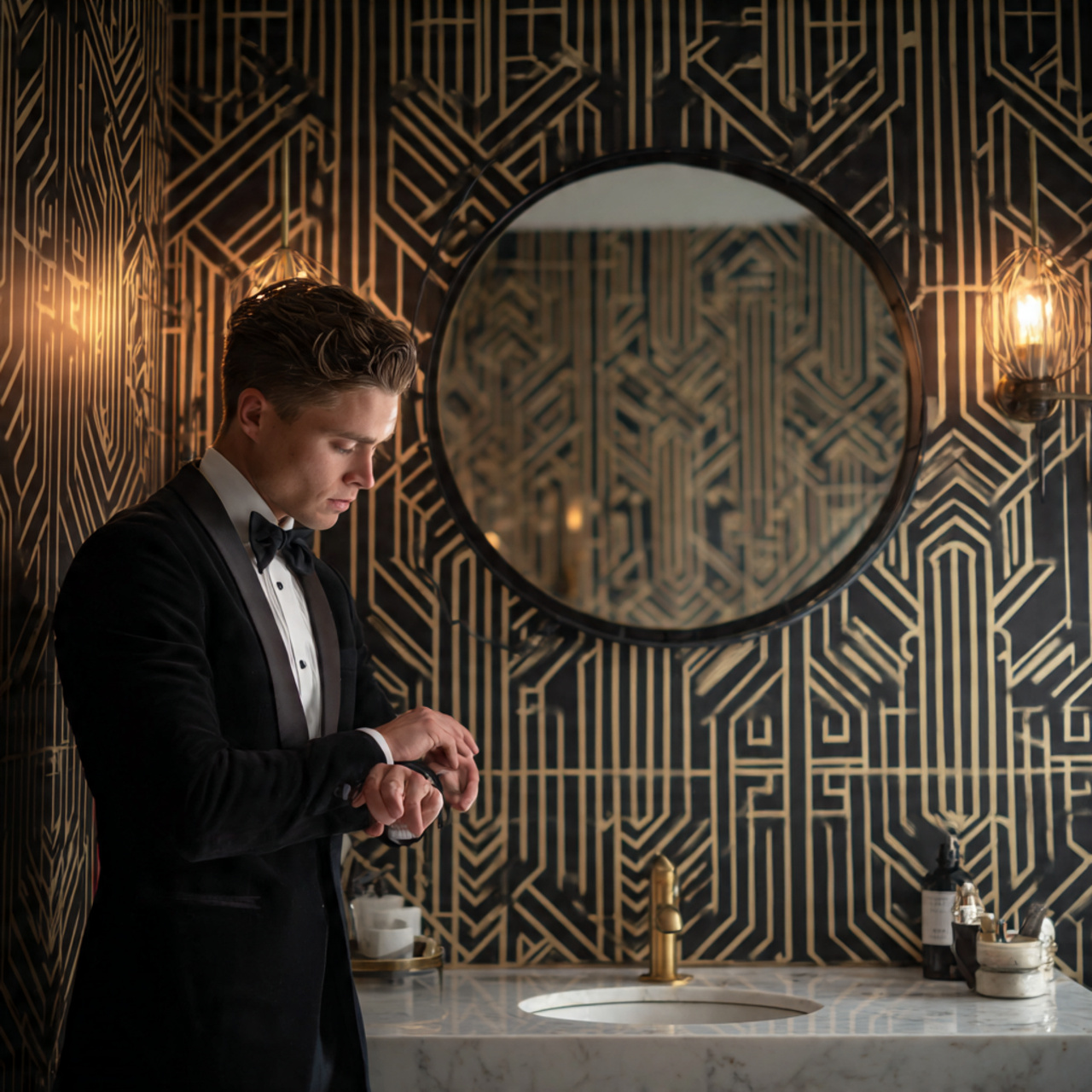 hyper realistic black and white bathroom decor ide 2