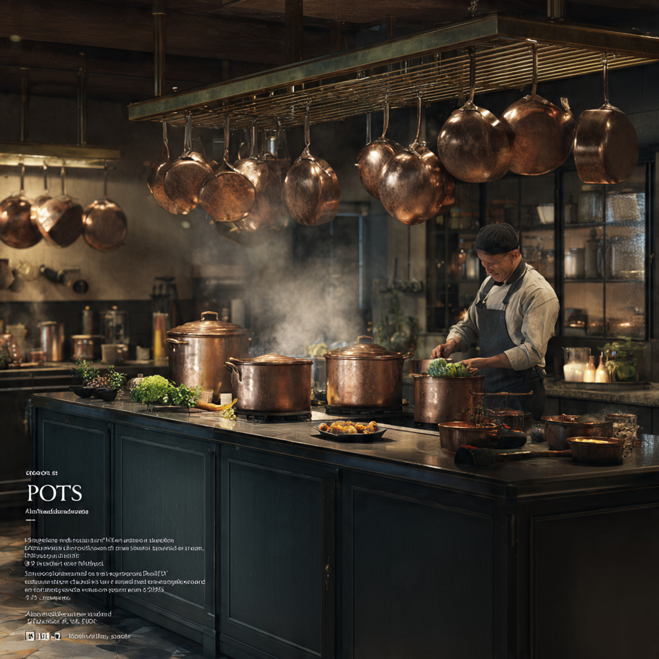 industrial style kitchen showcasing an antique cop