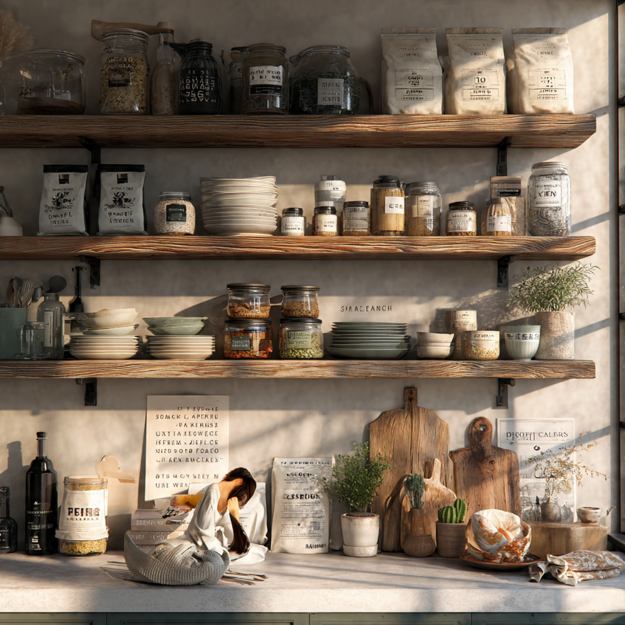 kitchen shelf decor