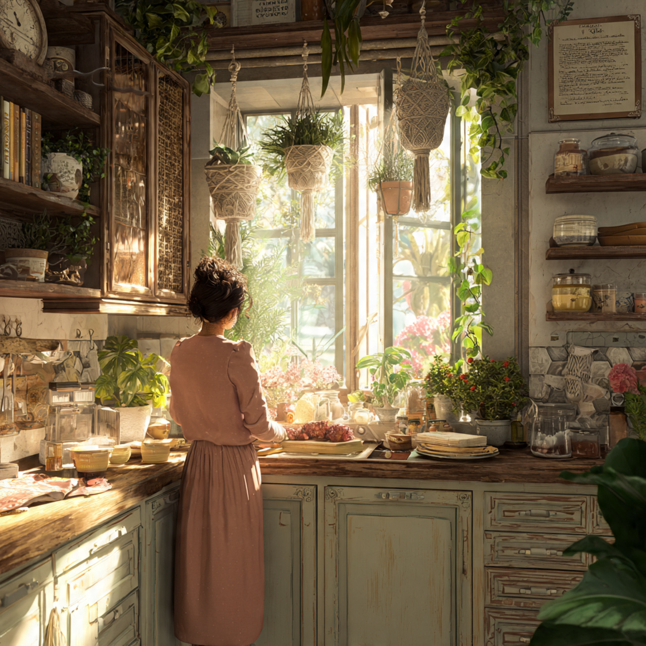 kitchen window decor