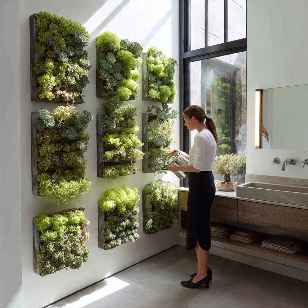 lush bathroom featuring bathroom wall decor ideas