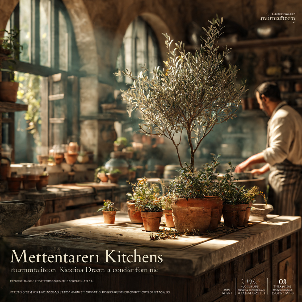 mediterranean inspired kitchen featuring kitchen c