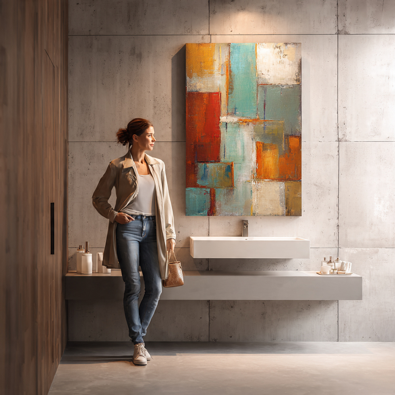 minimalist bathroom interior highlighting bathroom